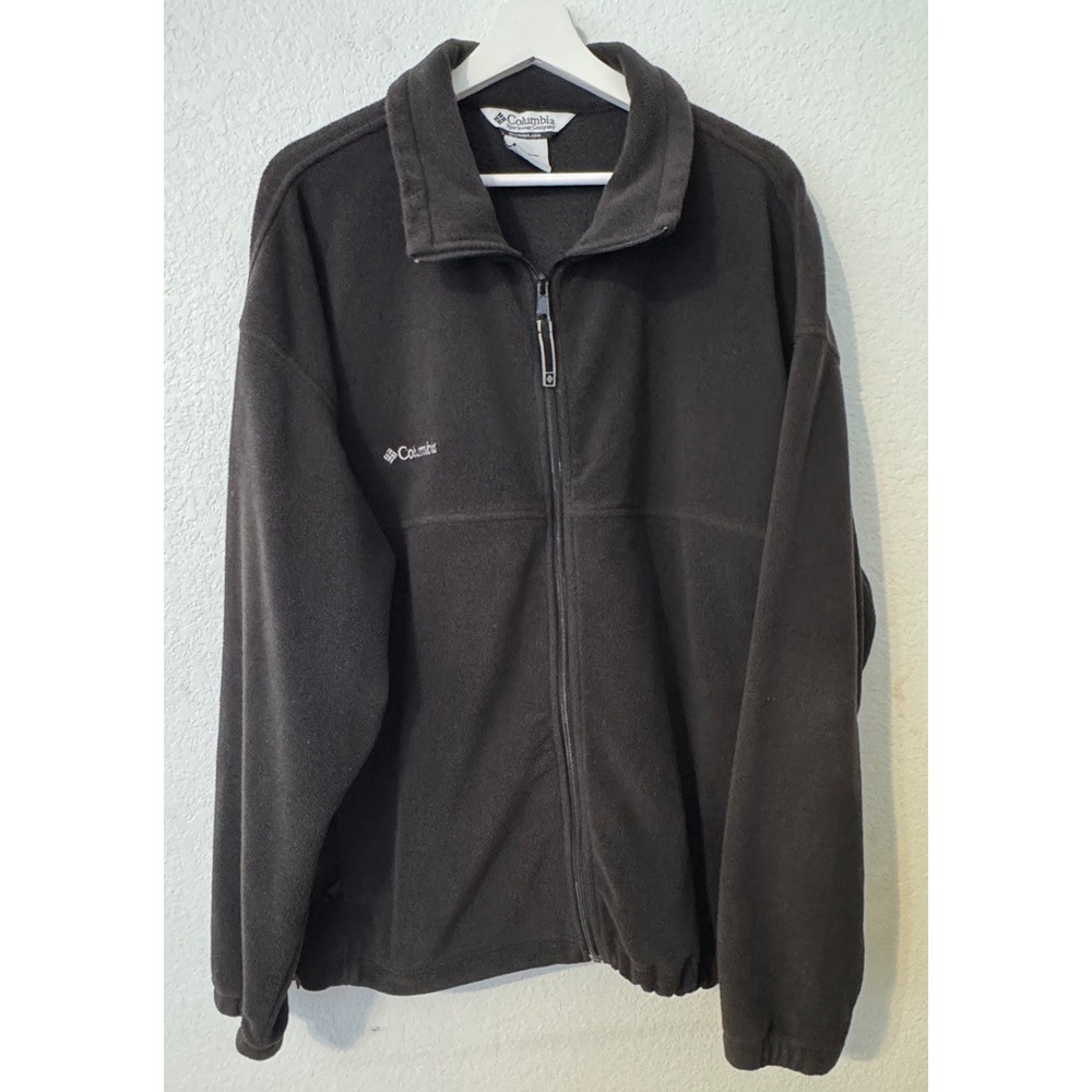 Columbia Men's Full Zip Fleece Jacket Gray Sportswear Outdoor‎ Warm Coat